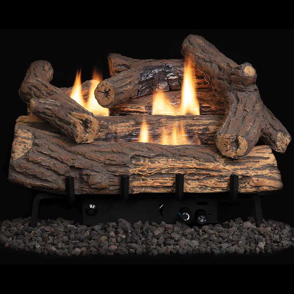 IHP Superior LVD18GO-B Golden Oak 18" Ceramic Fiber Vent-Free Gas Logs F4637