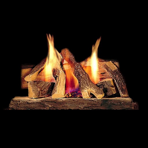 [MON-CFL-18LP-C] Majestic CFL-18LP-C 18" Campfire Fiber Gas Log Set W/SS Burner & hearth kit