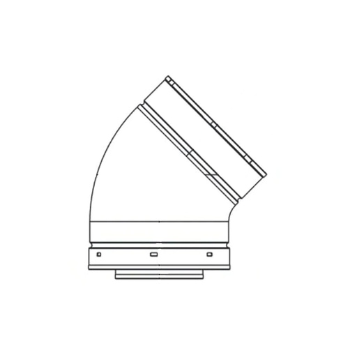 [MON-DVP45] Majestic DVP45 45 Degree elbow